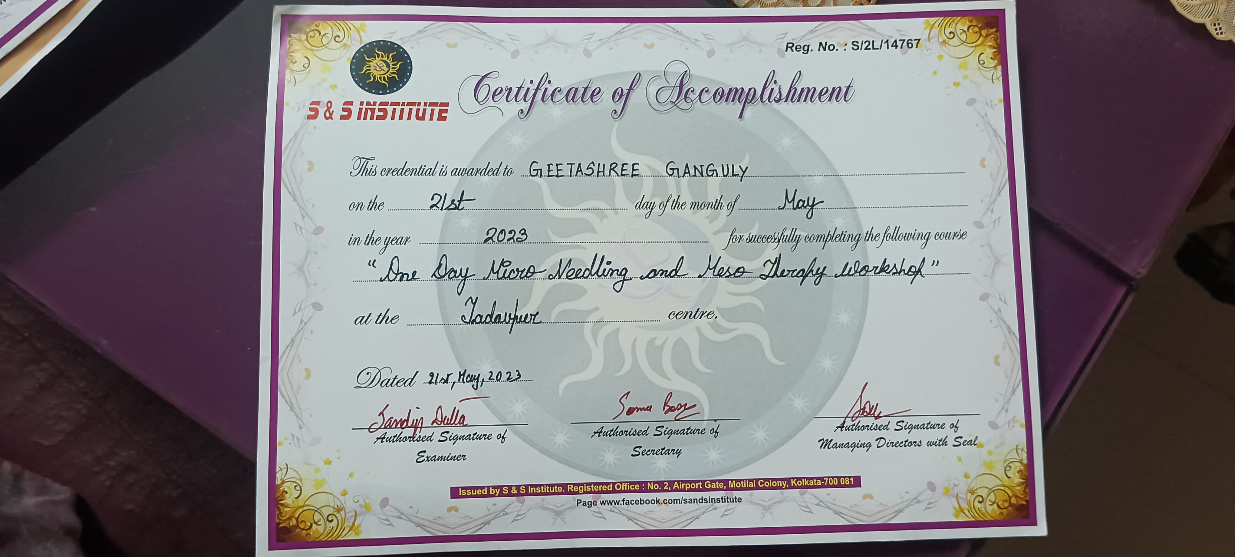 certificate
