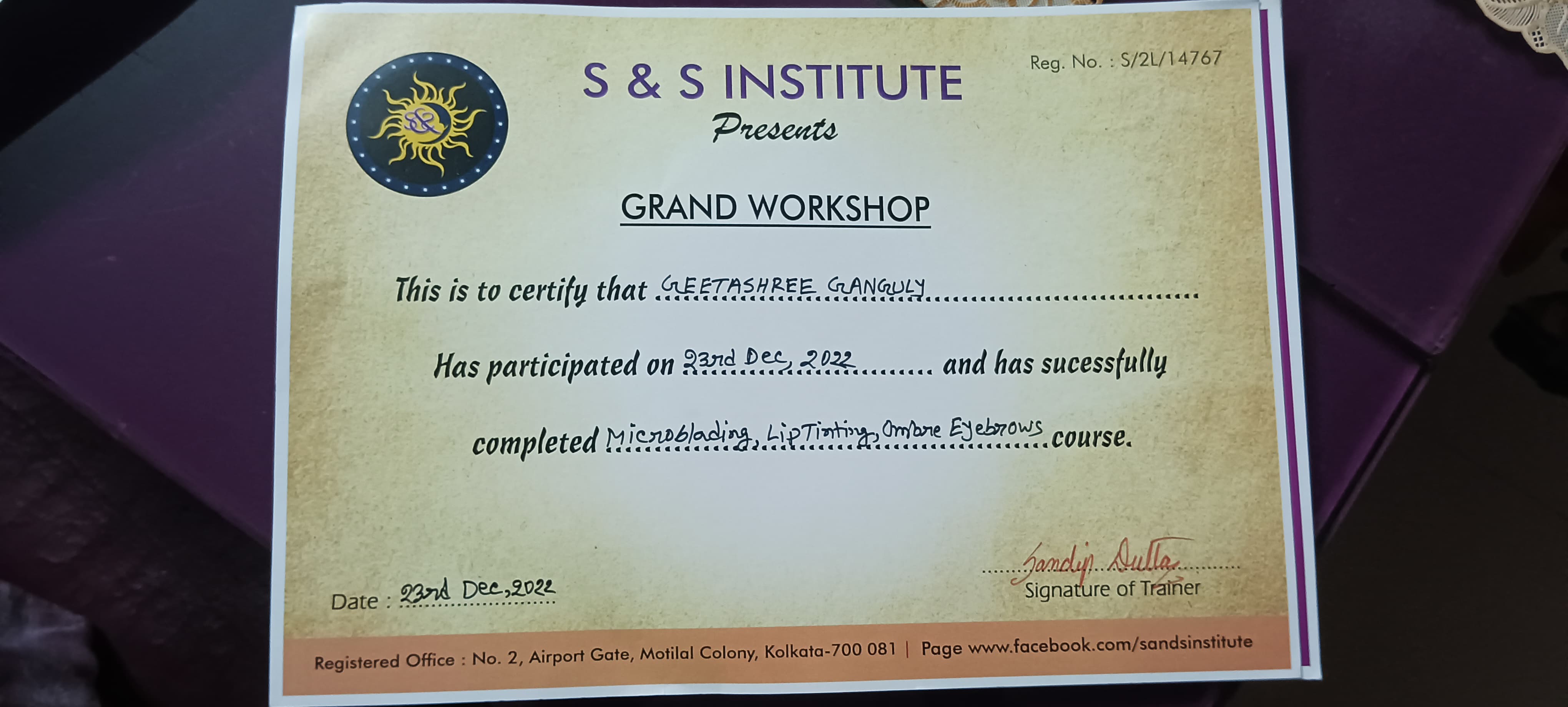 certificate